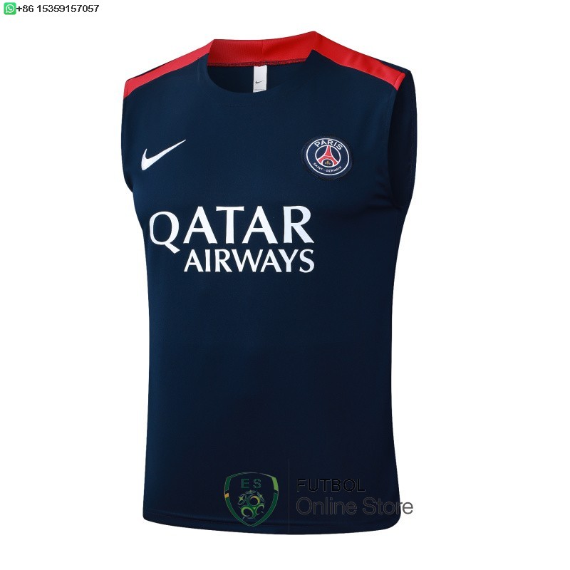 Entrenamiento Sin Mangas Paris Saint Germain 25/2026 Azul Marino Rojo