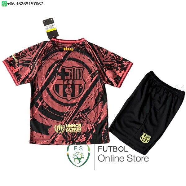 Especial Conjunto De Ninos Barcelona 25/2026 Naranja Negro