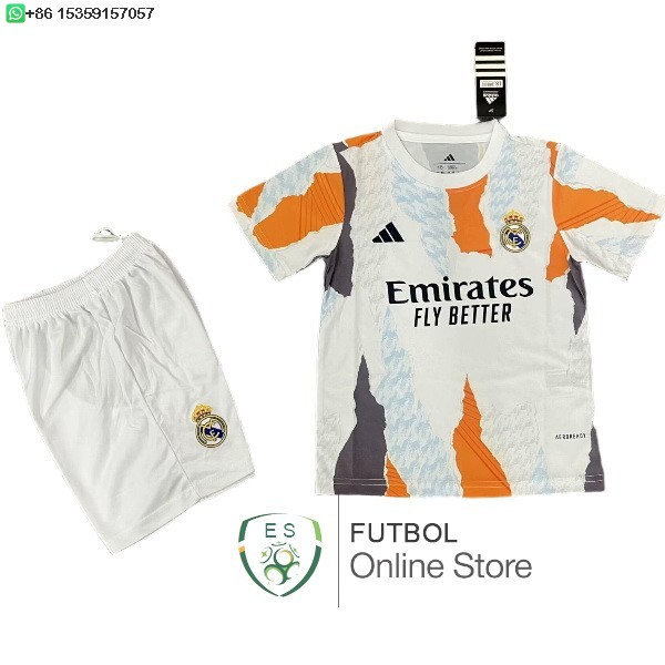 Especial Conjunto De Ninos Real Madrid 25/2026 Blanco Naranja