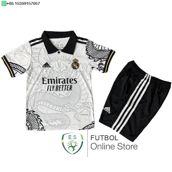Especial Conjunto De Ninos Real Madrid 25/2026 Blanco Negro