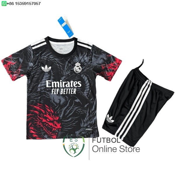 Especial Conjunto De Ninos Real Madrid 25/2026 Negro Rojo