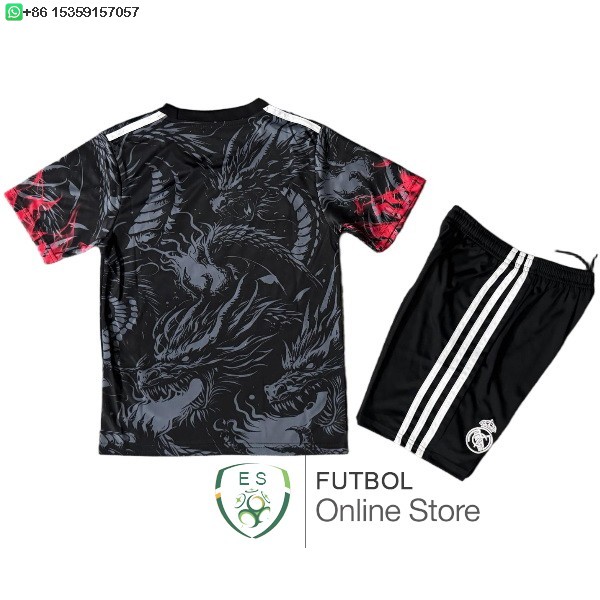 Especial Conjunto De Ninos Real Madrid 25/2026 Negro Rojo