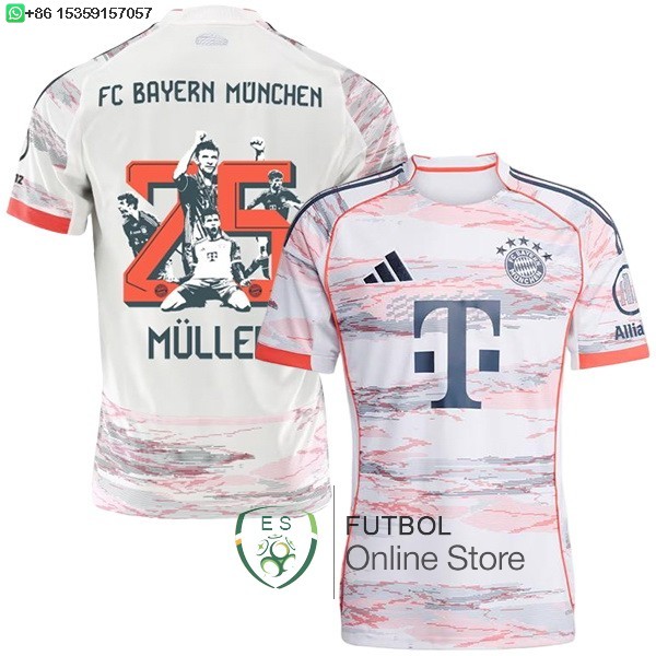 NO.25 Muller Tailandia Camiseta Bayern Munich 25/2026 Segunda