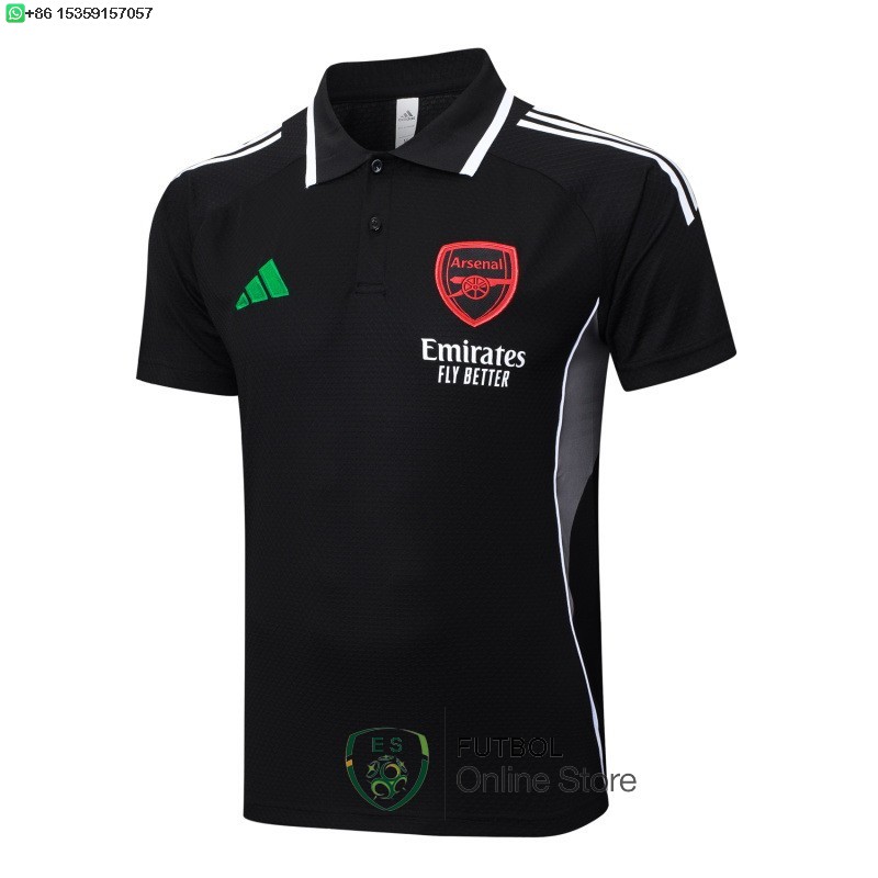 Polo Arsenal 25/2026 Negro Rojo Verde