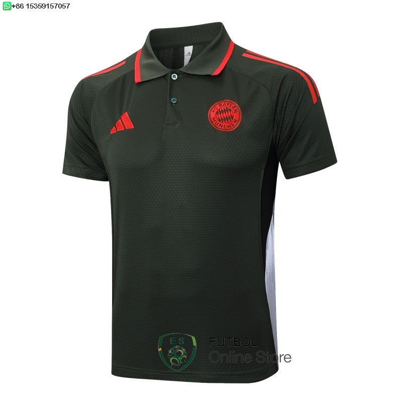 Polo Bayern Munich 25/2026 Verde Marino Rojo
