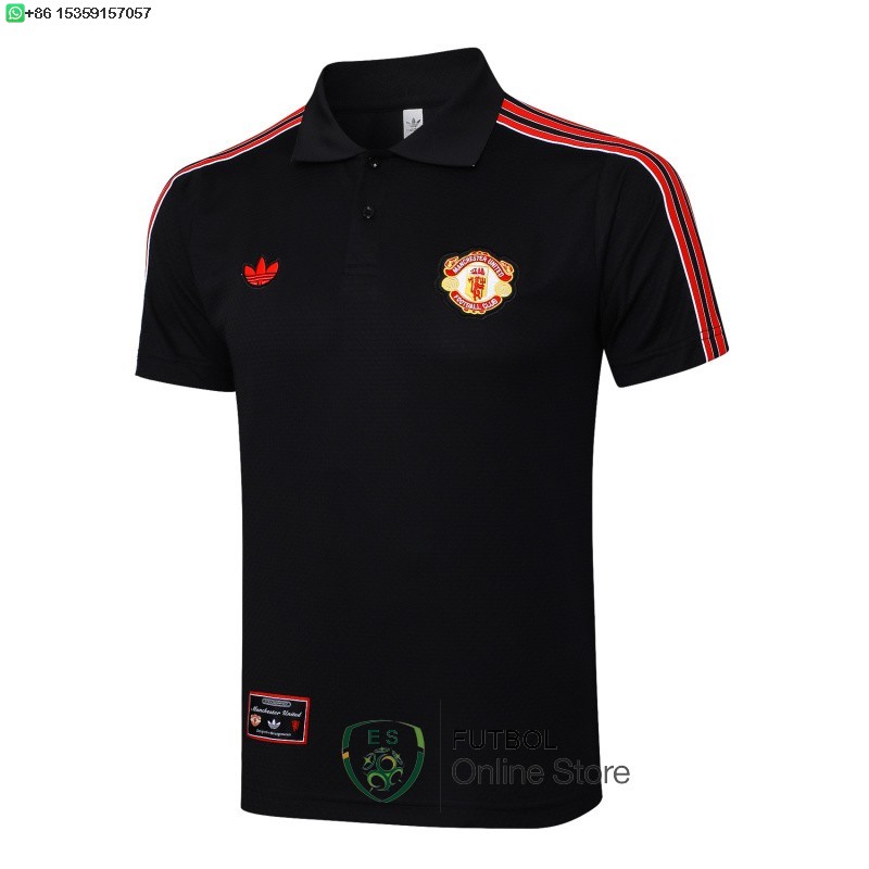 Polo Manchester United 25/2026 Negro Rojo