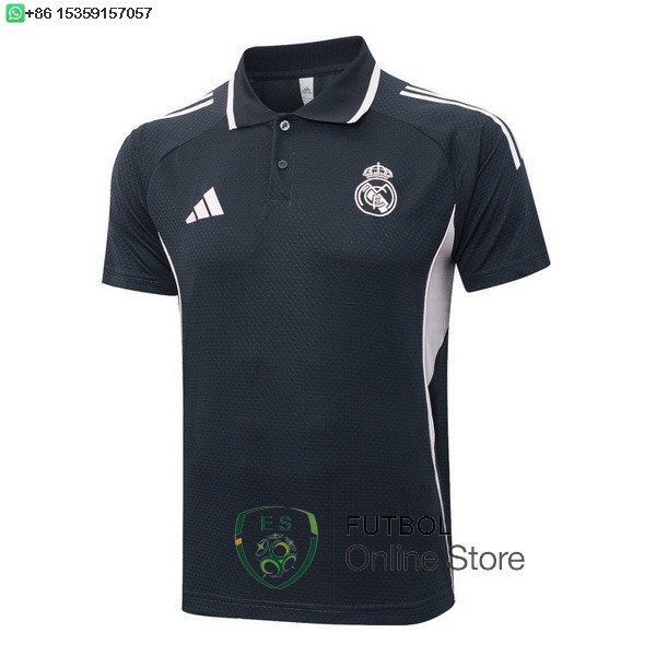 Polo Real Madrid 25/2026 Gris Marino Rosa