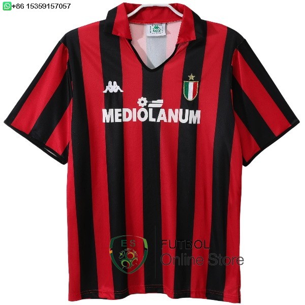 Retro Camiseta AC Milan 1988 1989 Primera