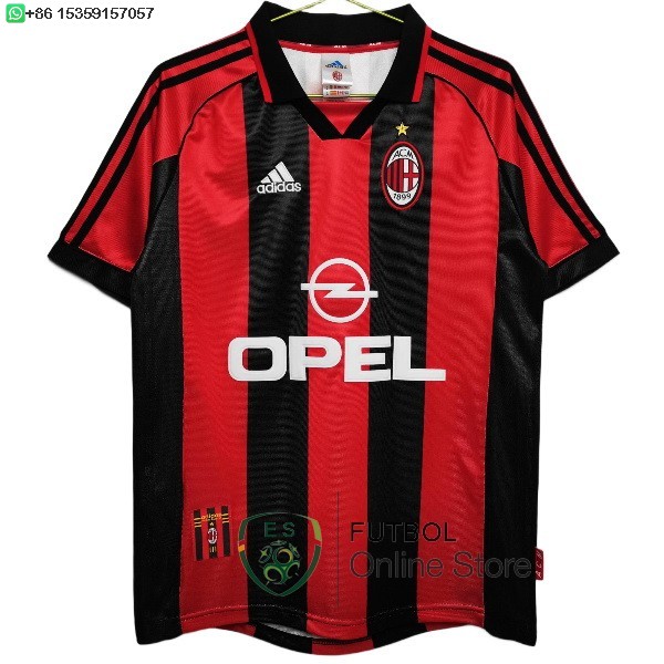 Retro Camiseta AC Milan 1998 1999 Primera