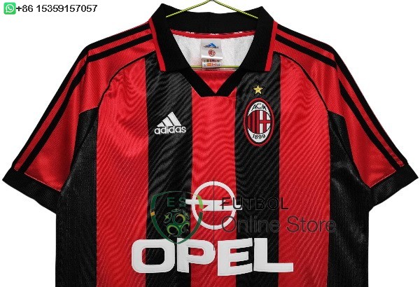 Retro Camiseta AC Milan 1998 1999 Primera