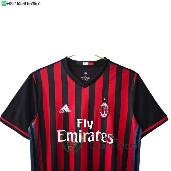 Retro Camiseta AC Milan 2016 2017 Primera