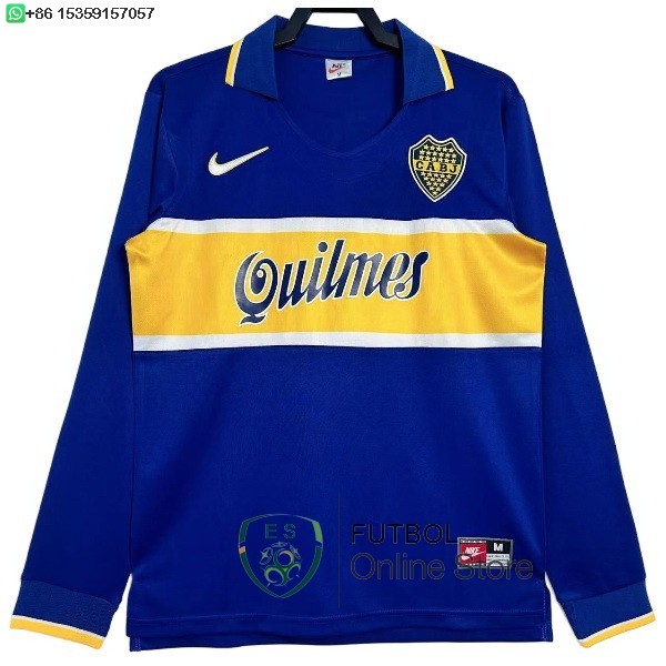 Retro Camiseta Boca Juniors 1996 1997 Manga Larga Primera Retro Camiseta Boca Juniors 1996 1997 Manga Larga Primera