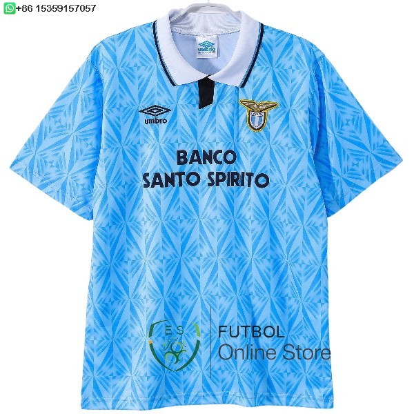 Retro Camiseta Lazio 1991 1992 Claro Primera Retro Camiseta Lazio 1991 1992 Claro Primera