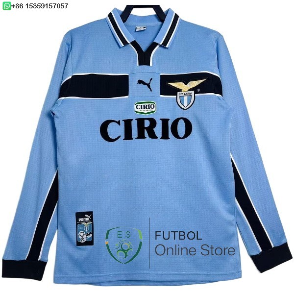 Retro Camiseta Lazio 1998 2000 Manga Larga Primera Retro Camiseta Lazio 1998 2000 Manga Larga Primera