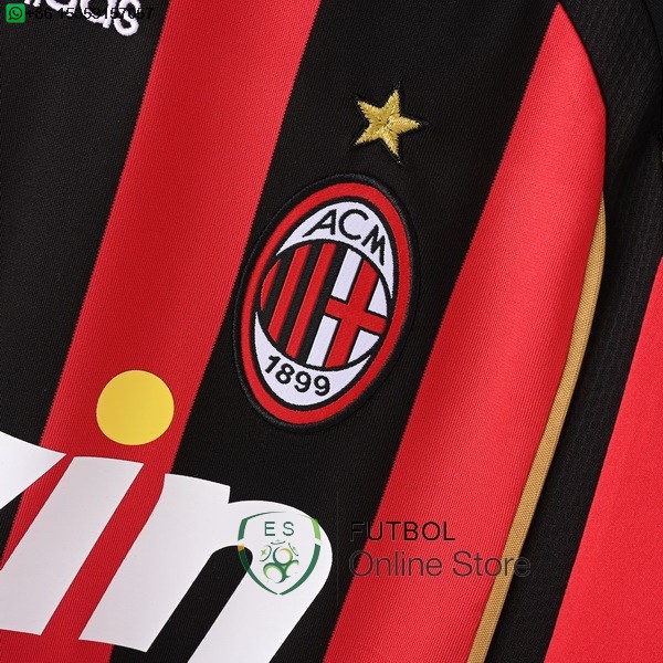 Retro Camiseta Manga Larga AC Milan 2006 2007 Primera