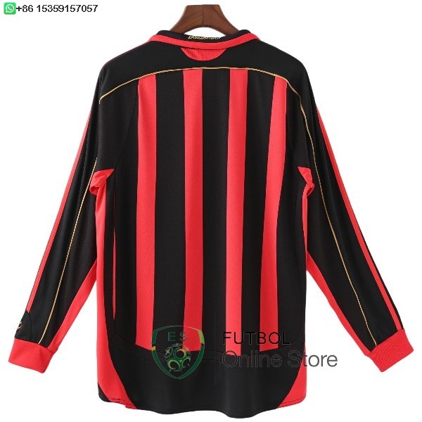 Retro Camiseta Manga Larga AC Milan 2006 2007 Primera