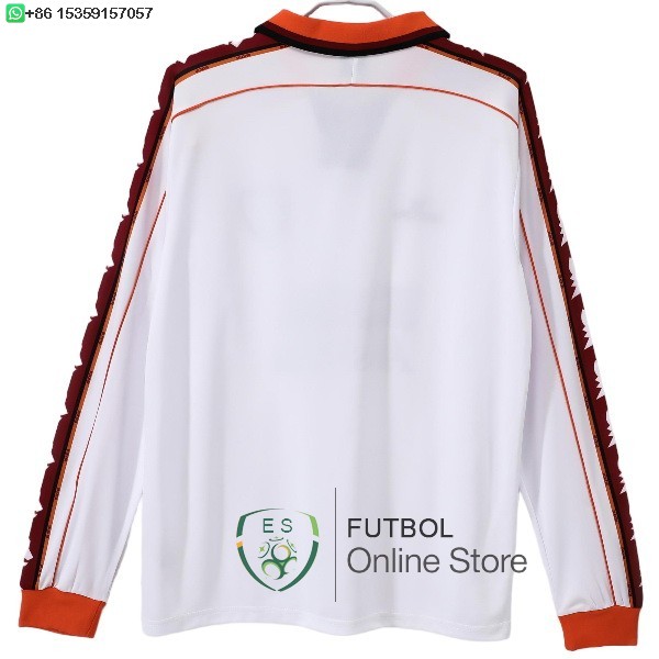 Retro Camiseta Manga Larga As Roma 1998 1999 Segunda