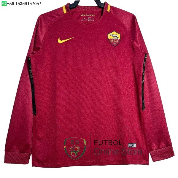 Retro Camiseta Manga Larga As Roma 2017 2018 Primera Retro Camiseta Manga Larga As Roma 2017 2018 Primera