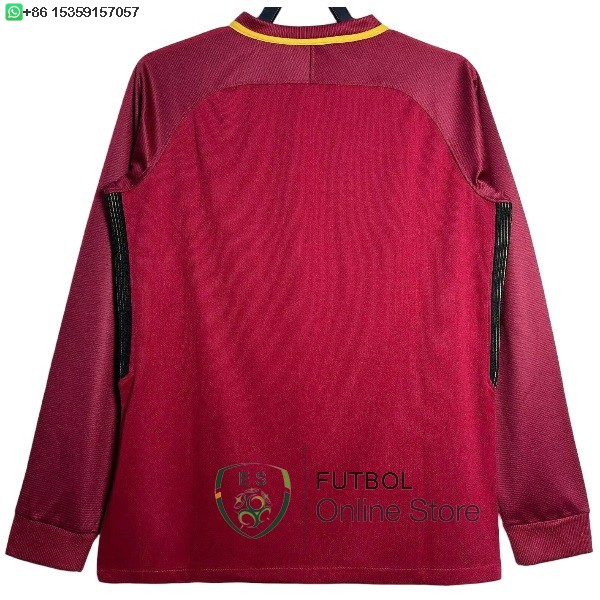 Retro Camiseta Manga Larga As Roma 2017 2018 Primera