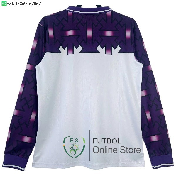 Retro Camiseta Manga Larga Fiorentina 1992 1993 Segunda