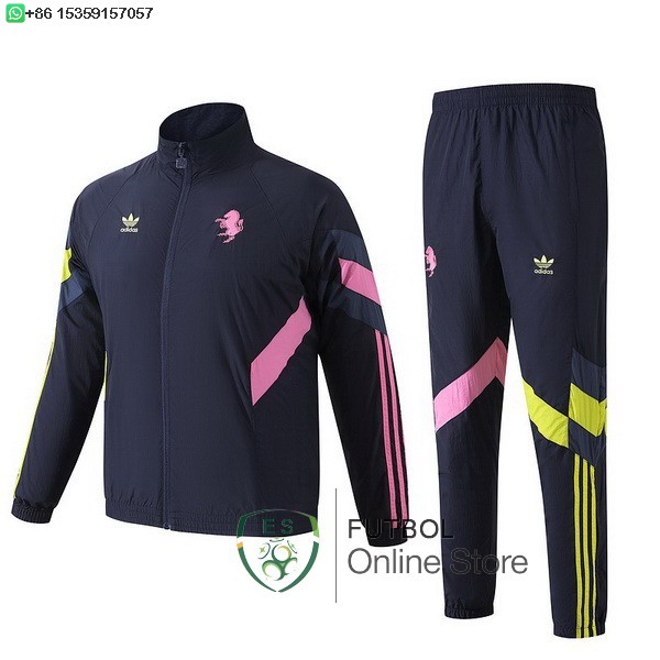 Rompevientos Conjunto Completo Juventus 24/2025 Azul Marino Rosa