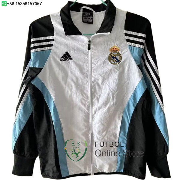 Rompevientos Real Madrid 25/2026 Blanco Azul Negro Rompevientos Real Madrid 25/2026 Blanco Azul Negro