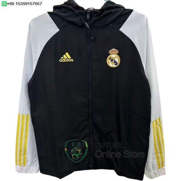 Rompevientos Real Madrid 25/2026 Negro Amarillo Rompevientos Real Madrid 25/2026 Negro Amarillo