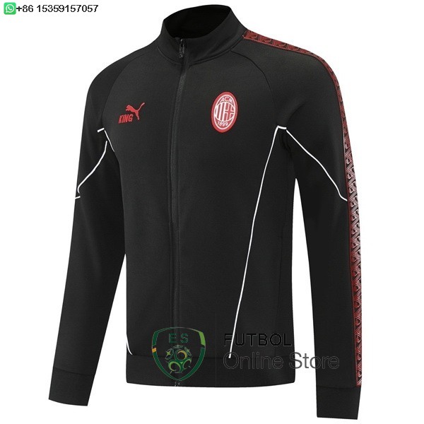 Ropa Deportiva Con Cremallera Larga AC Milan 25/2026 Negro