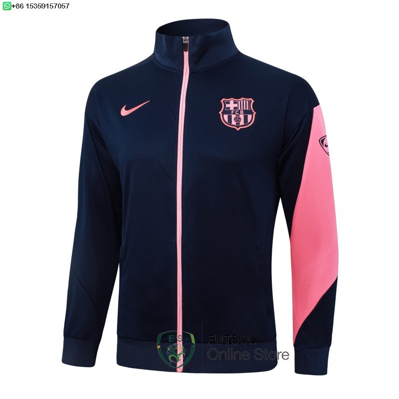 Ropa Deportiva Con Cremallera Larga Barcelona 25/2026 Azul Marino Rosa