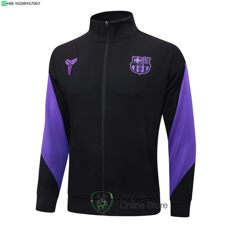 Ropa Deportiva Con Cremallera Larga Barcelona 25/2026 Negro I Purpura
