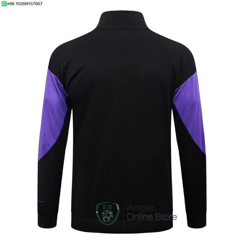 Ropa Deportiva Con Cremallera Larga Barcelona 25/2026 Negro I Purpura
