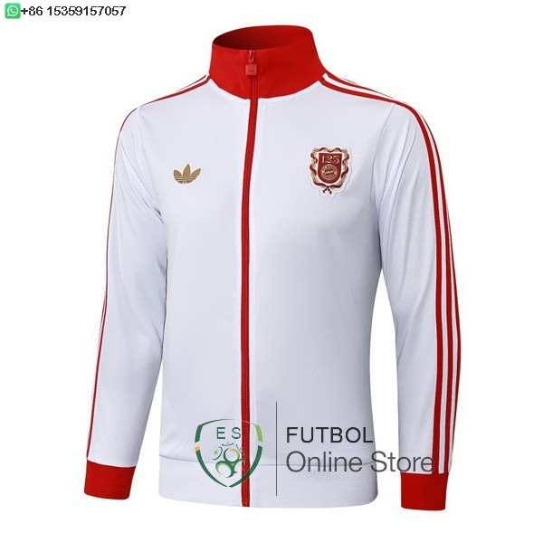 Ropa Deportiva Con Cremallera Larga Bayern Munich 25/2026 Blanco Rojo Ropa Deportiva Con Cremallera Larga Bayern Munich 25/2026 Blanco Rojo