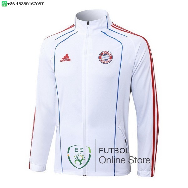Ropa Deportiva Con Cremallera Larga Bayern Munich 25/2026 Blanco Rojo Azul Ropa Deportiva Con Cremallera Larga Bayern Munich 25/2026 Blanco Rojo Azul