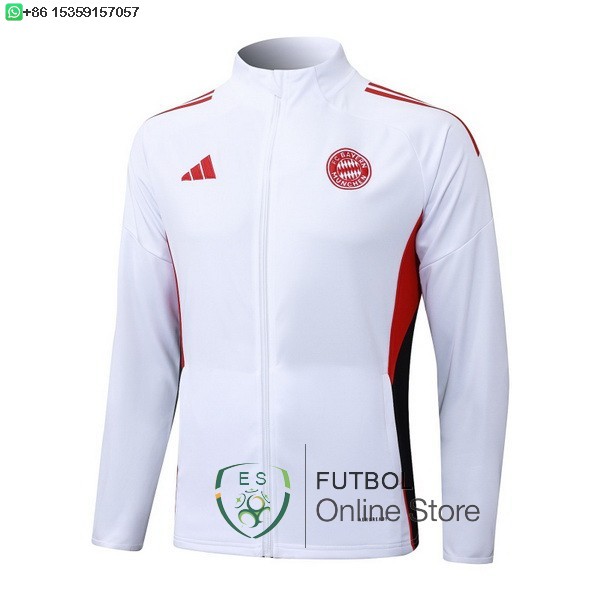 Ropa Deportiva Con Cremallera Larga Bayern Munich 25/2026 Blanco Rojo Negro Ropa Deportiva Con Cremallera Larga Bayern Munich 25/2026 Blanco Rojo Negro