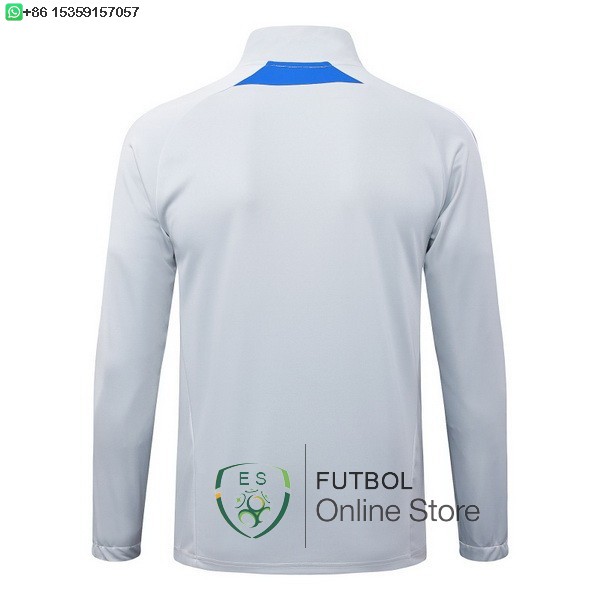 Ropa Deportiva Con Cremallera Larga Bayern Munich 25/2026 Gris Azul Rojo