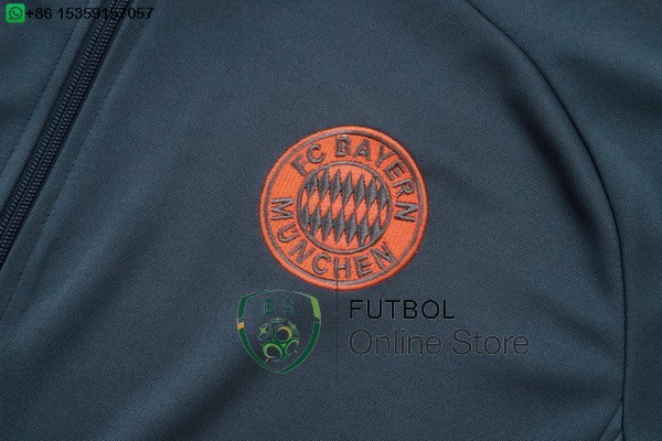 Ropa Deportiva Con Cremallera Larga Bayern Munich 25/2026 Gris Marino Rojo