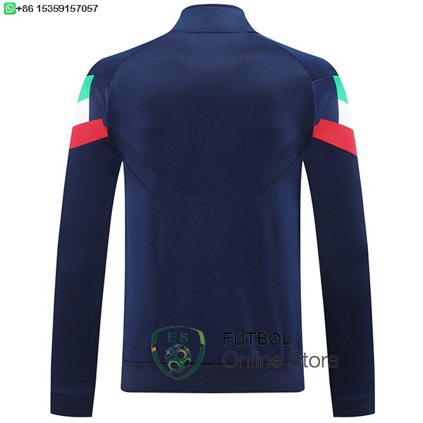 Ropa Deportiva Con Cremallera Larga Italia 2025 Azul Marino Rojo