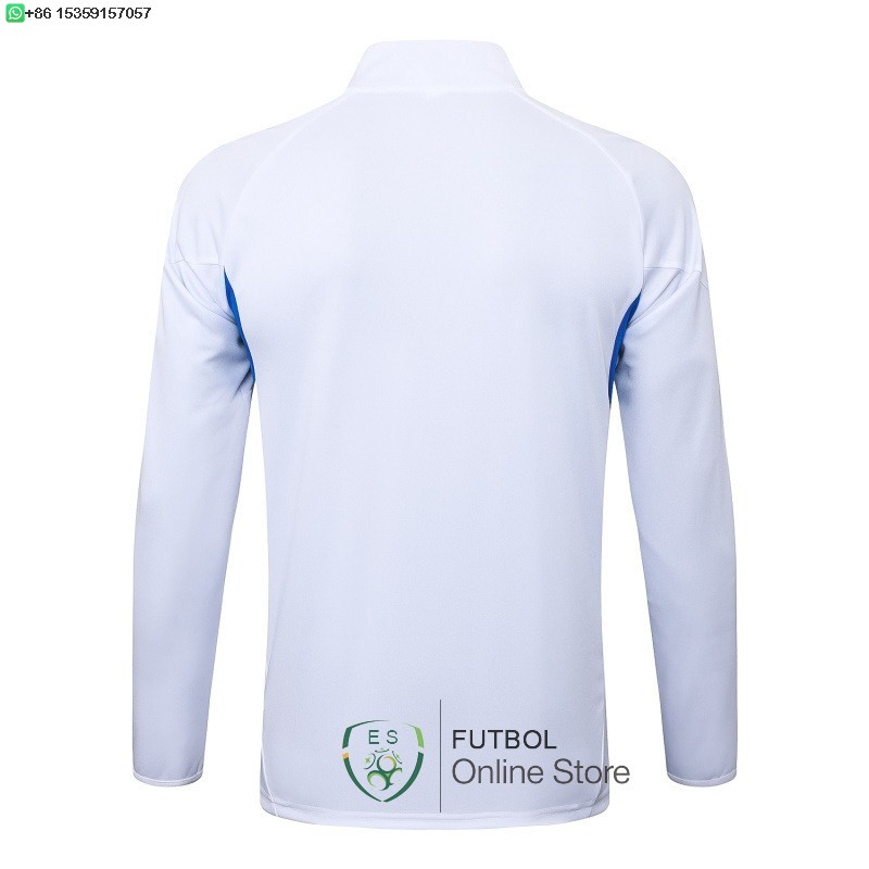 Ropa Deportiva Con Cremallera Larga Manchester United 25/2026 Blanco Azul