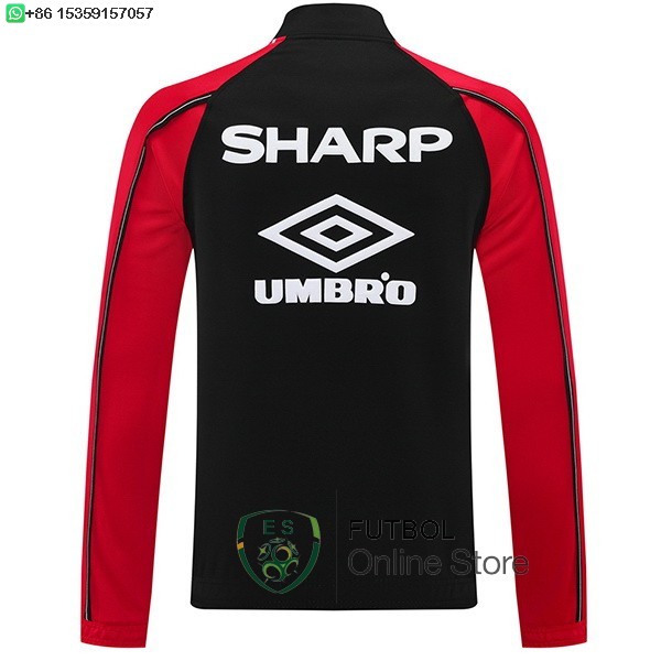 Ropa Deportiva Con Cremallera Larga Manchester United 25/2026 Negro