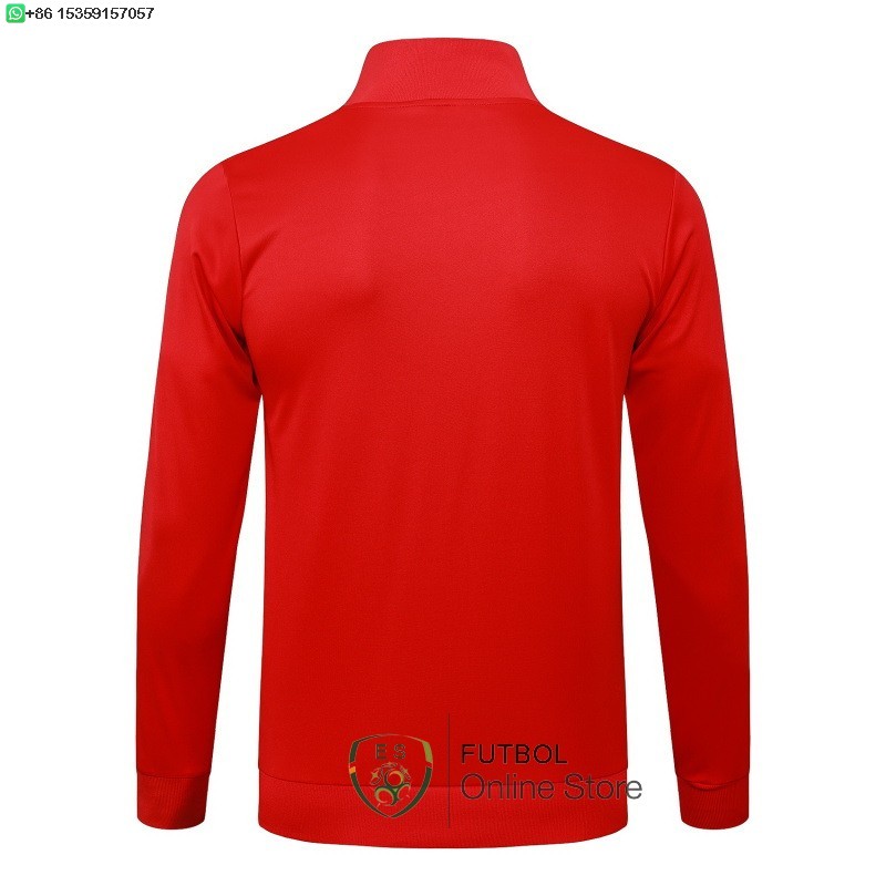 Ropa Deportiva Con Cremallera Larga Manchester United 25/2026 Rojo Amarillo