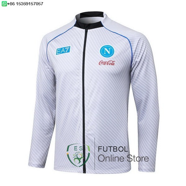 Ropa Deportiva Con Cremallera Larga Napoli 25/2026 Blanco Azul