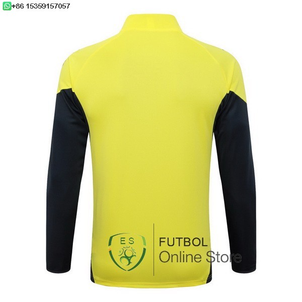 Ropa Deportiva Con Cremallera Larga Real Madrid 25/2026 Amarillo Negro