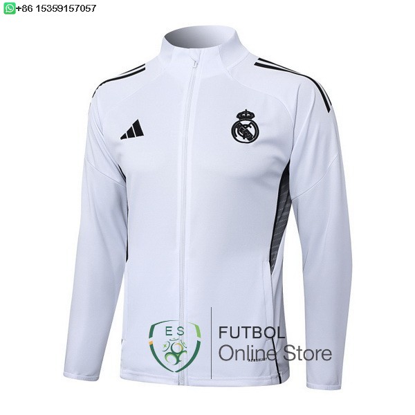 Ropa Deportiva Con Cremallera Larga Real Madrid 25/2026 Blanco Ropa Deportiva Con Cremallera Larga Real Madrid 25/2026 Blanco