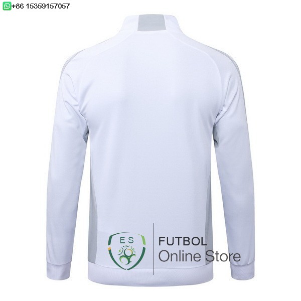 Ropa Deportiva Con Cremallera Larga Real Madrid 25/2026 Blanco I Gris