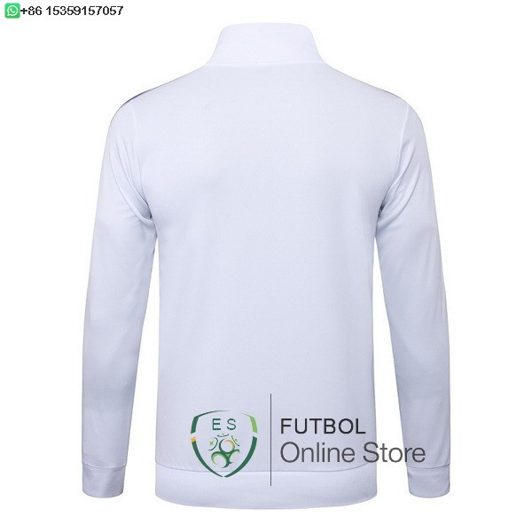 Ropa Deportiva Con Cremallera Larga Real Madrid 25/2026 Blanco Purpura