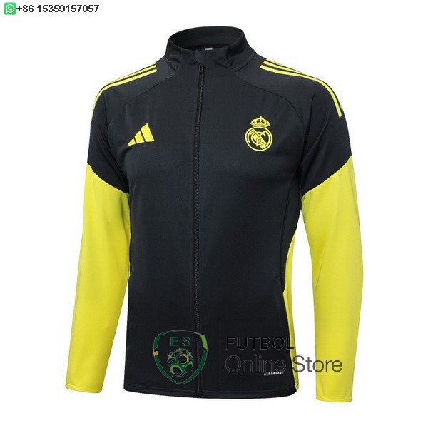 Ropa Deportiva Con Cremallera Larga Real Madrid 25/2026 Gris Amarillo Ropa Deportiva Con Cremallera Larga Real Madrid 25/2026 Gris Amarillo
