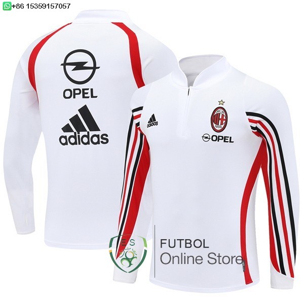 Sudadera Entrenamiento AC Milan 2003 2004 Blanco
