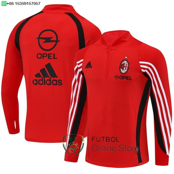 Sudadera Entrenamiento AC Milan 2003 2004 Rojo