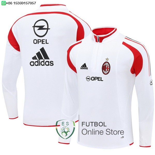Sudadera Entrenamiento AC Milan 2004 2005 Blanco