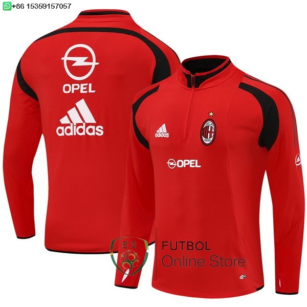 Sudadera Entrenamiento AC Milan 2004 2005 Rojo